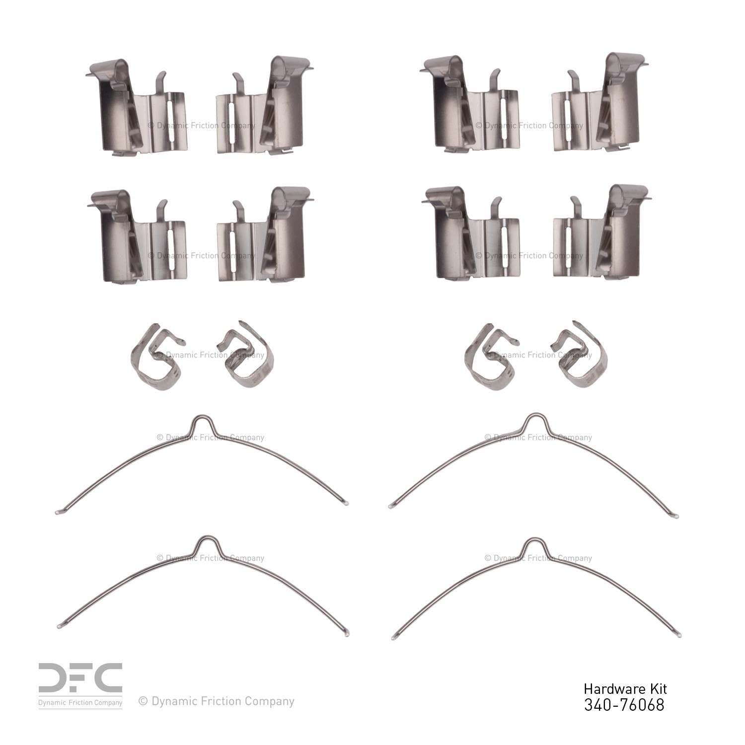 Dynamic Friction Company Disc Brake Hardware Kit  top view frsport 340-76068