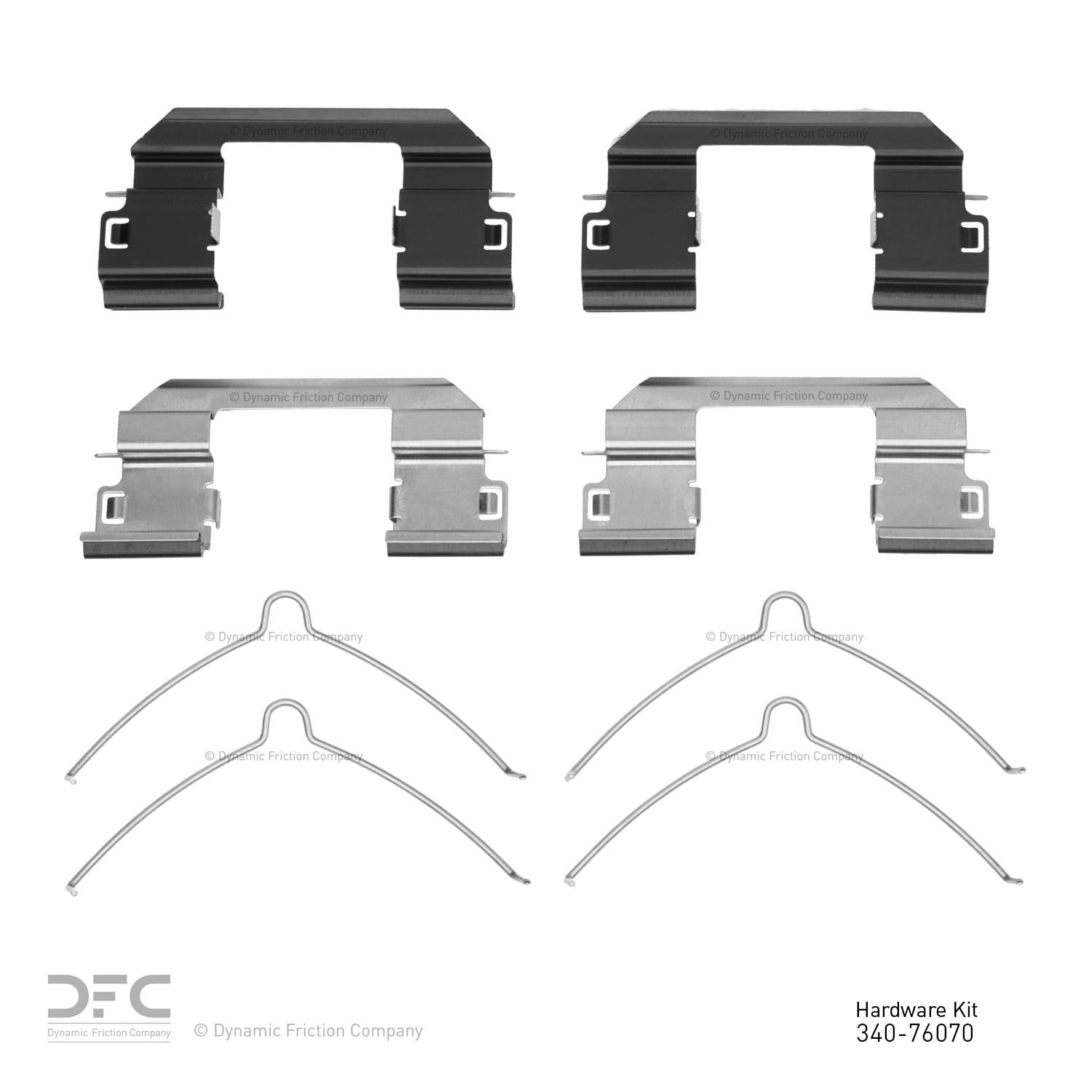 Dynamic Friction Company Disc Brake Hardware Kit  top view frsport 340-76070