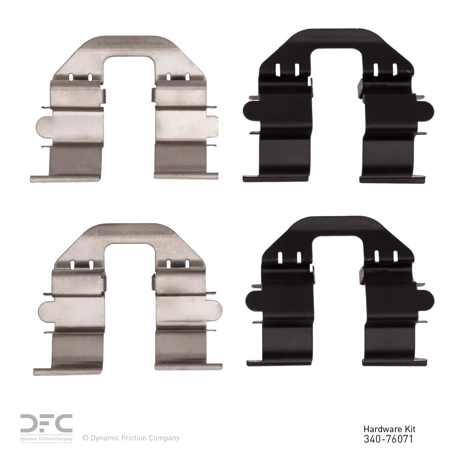 Dynamic Friction Company Disc Brake Hardware Kit  top view frsport 340-76071