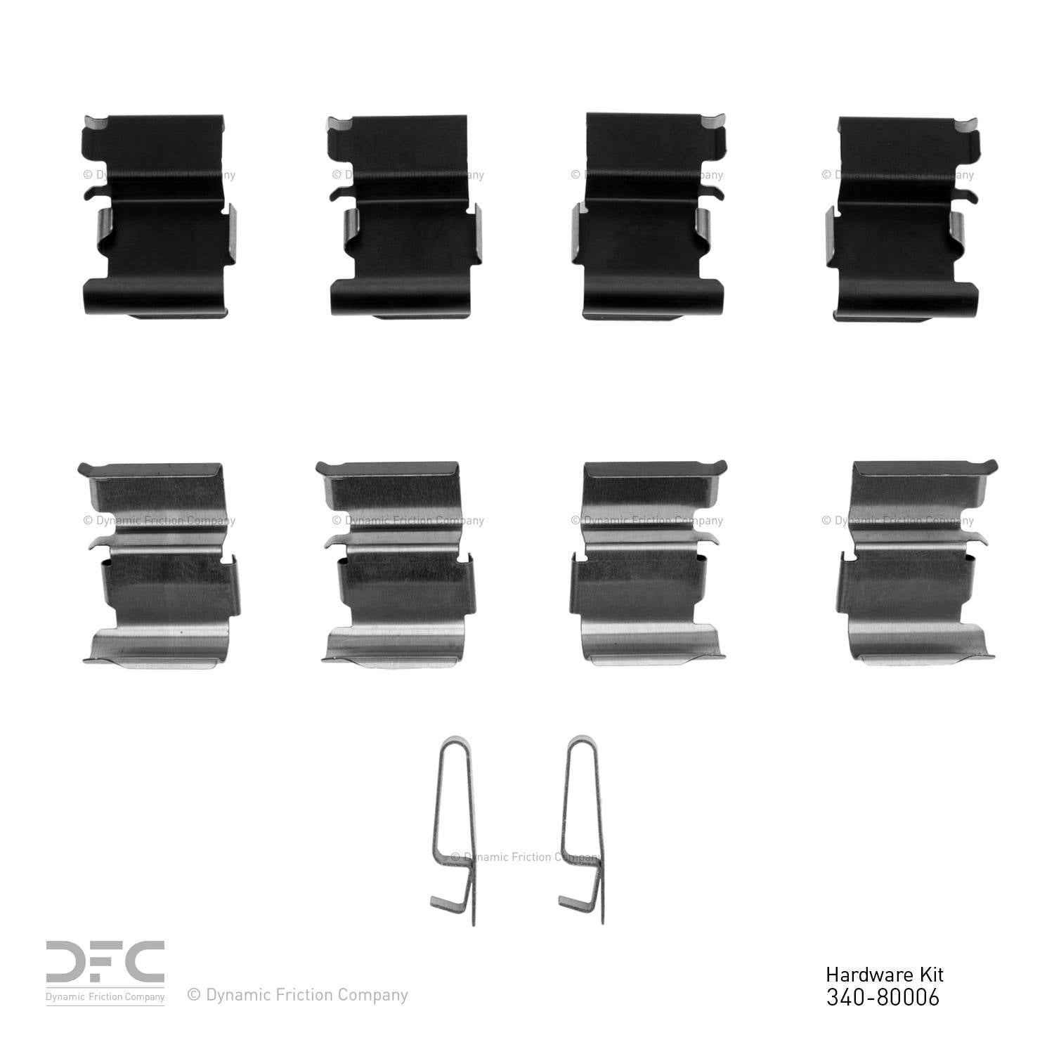 Dynamic Friction Company Disc Brake Hardware Kit  top view frsport 340-80006