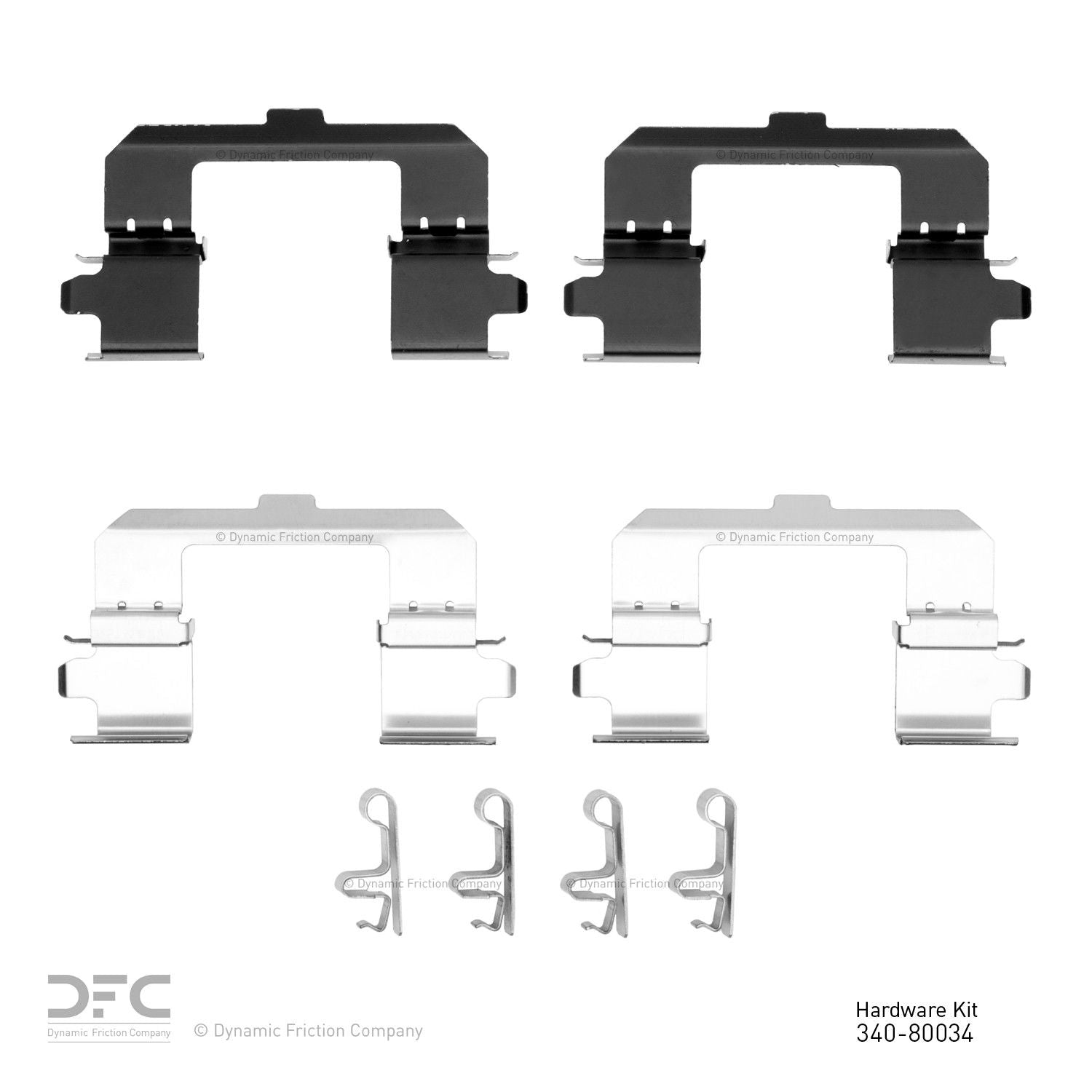 Dynamic Friction Company Disc Brake Hardware Kit  top view frsport 340-80034