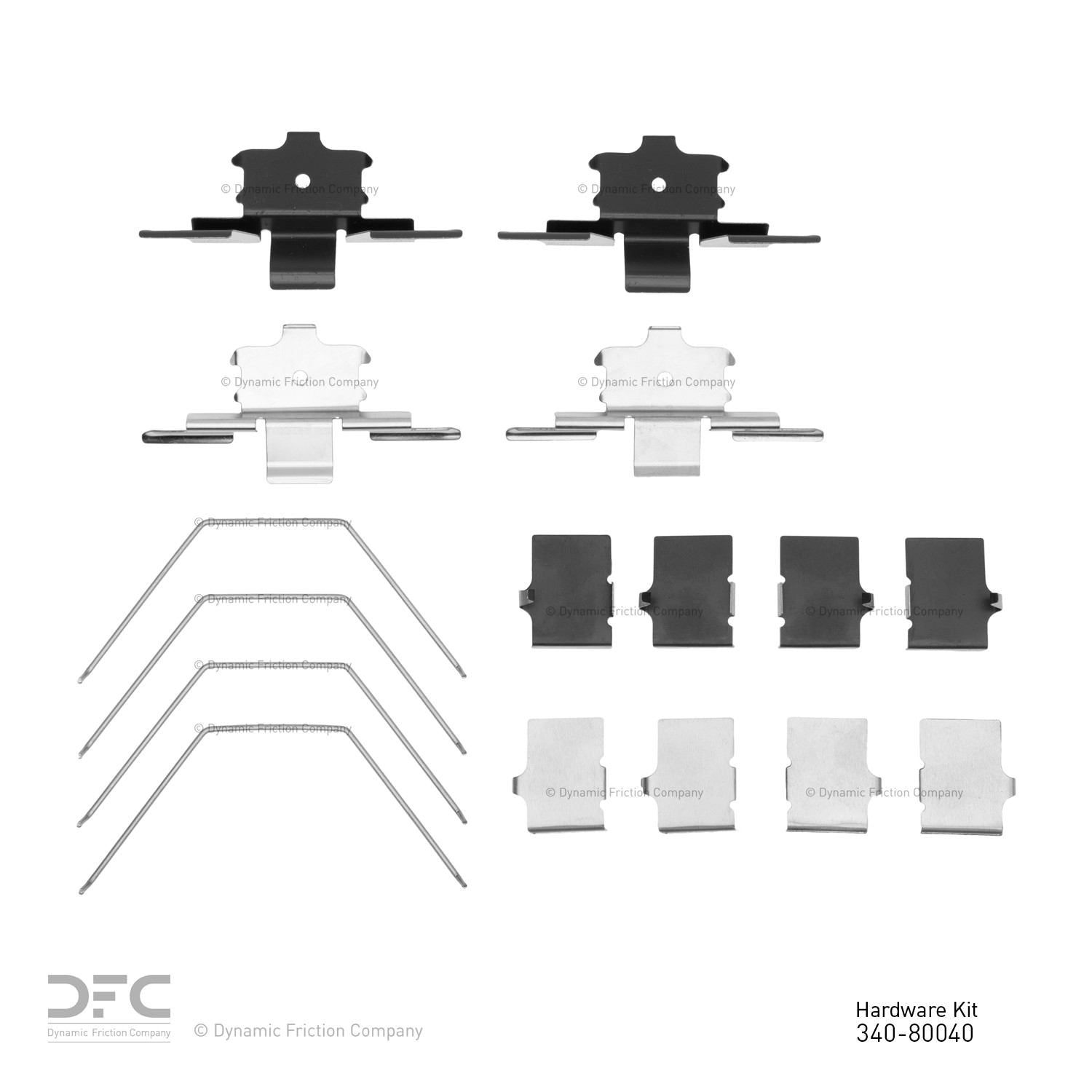 Dynamic Friction Company Disc Brake Hardware Kit  top view frsport 340-80040