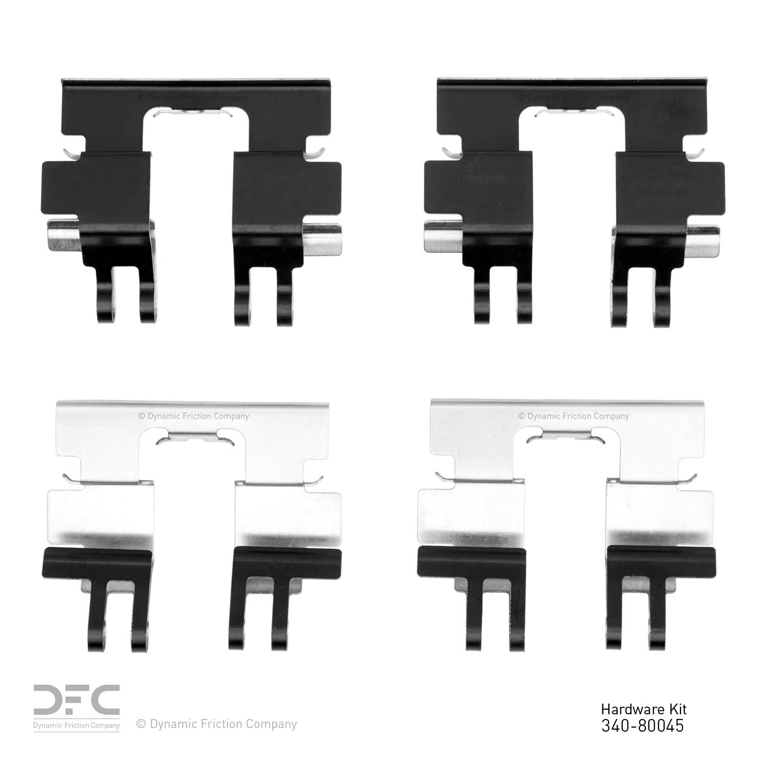 Dynamic Friction Company Disc Brake Hardware Kit  top view frsport 340-80045