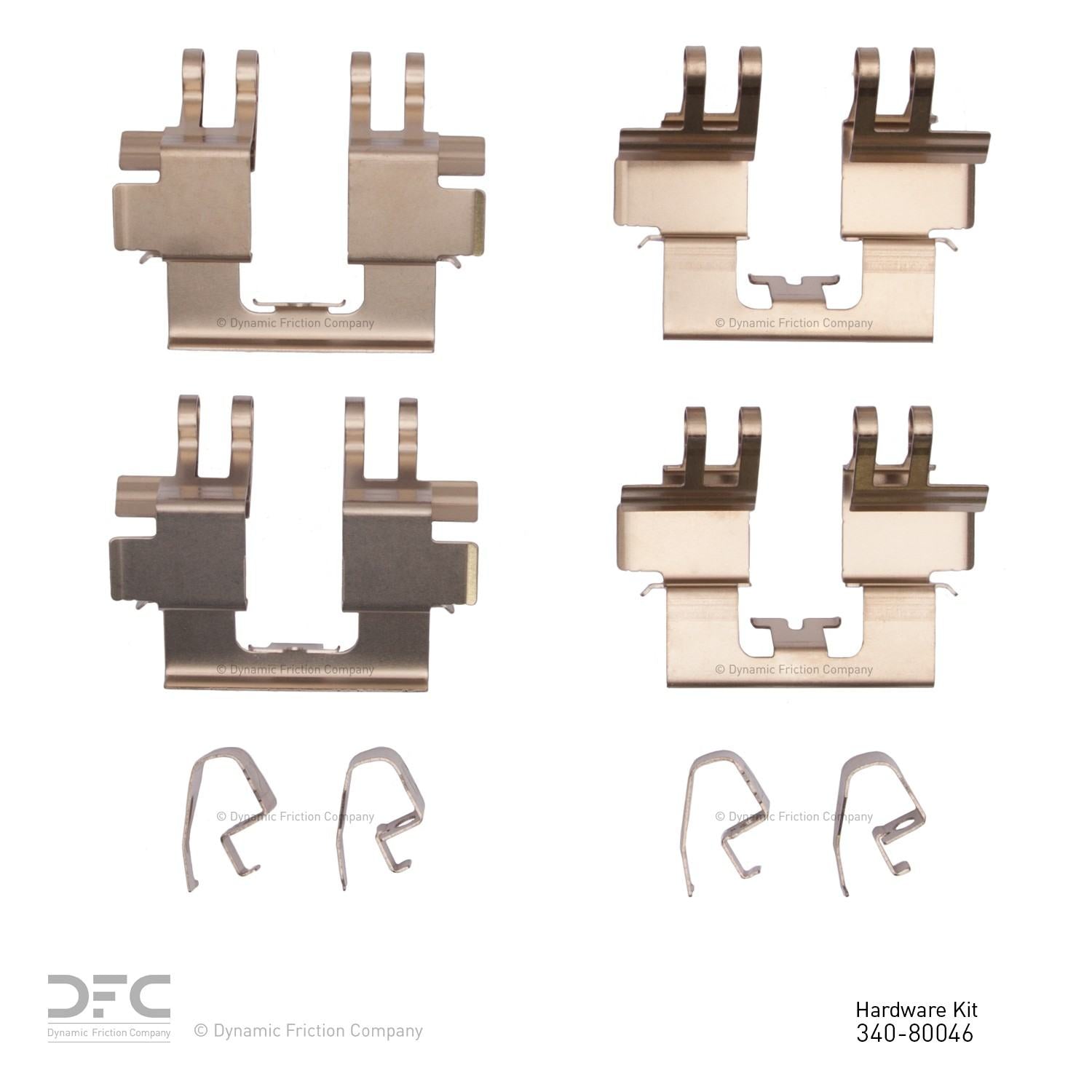 Dynamic Friction Company Disc Brake Hardware Kit  top view frsport 340-80046