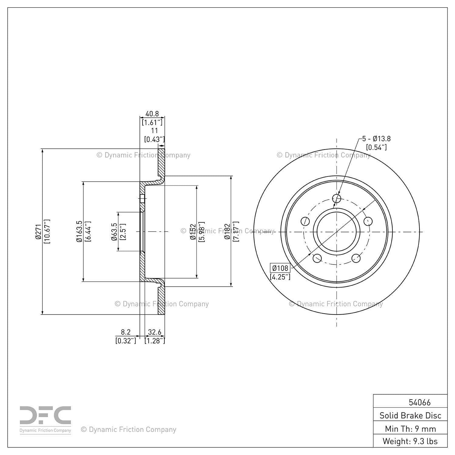 dynamic friction company disc brake rotor  frsport 600-54066