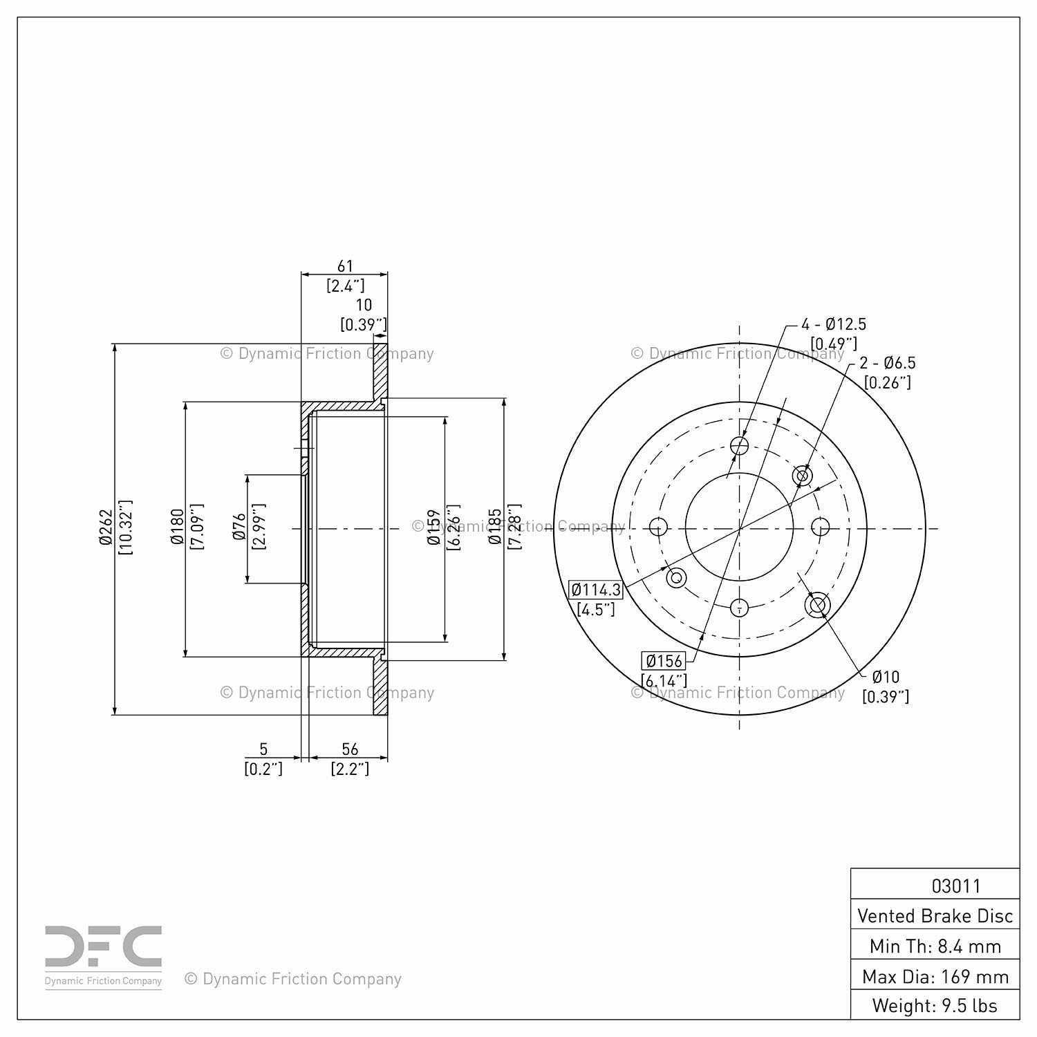 dynamic friction company disc brake rotor  frsport 604-03011