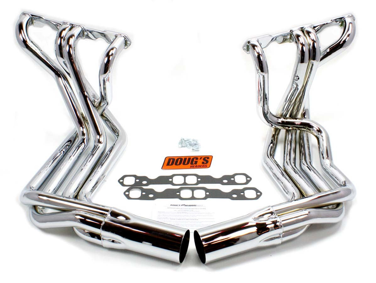 Dougs Headers SBC Side Mount Headers - Chrome - 63-82 Vette DGHD380-C