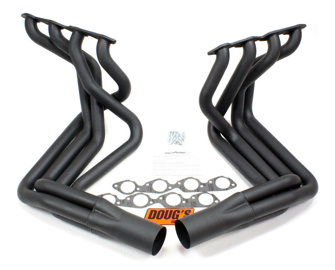 Dougs Headers BBC Side Mount Headers - Black - 63-82 Vette DGHD381-B