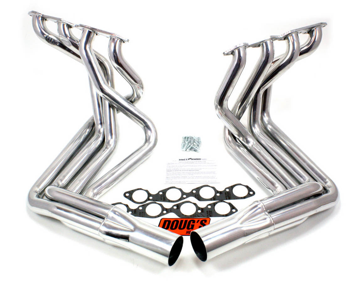 Doug’s Headers Side Mount Headers for 63-82 Corvette BBC – Silver Ceramic DGHD381