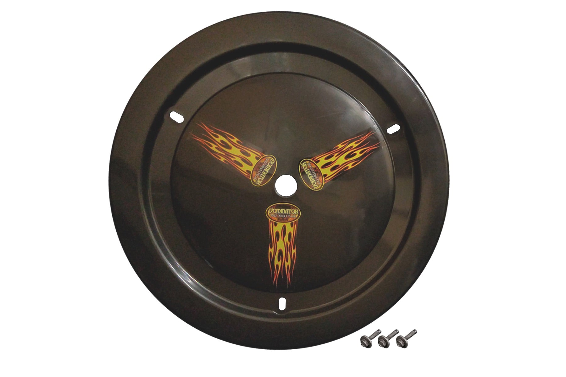 Dominator Racing Products Wheel Cover Bolt-On Black Real Style DOM1006-B-BK