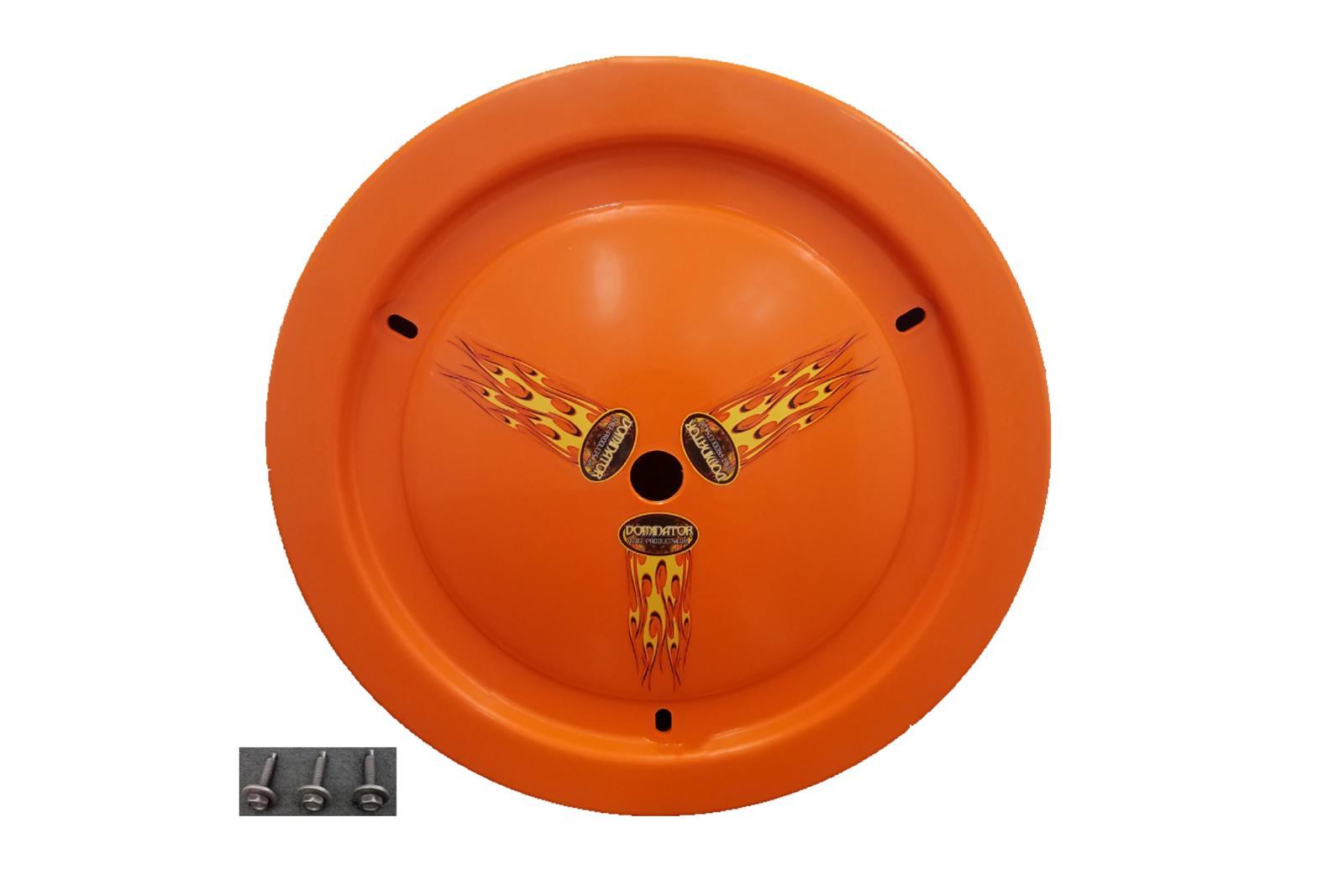 Dominator Racing Products Wheel Cover Bolt-On Orange Real Style DOM1006-B-OR