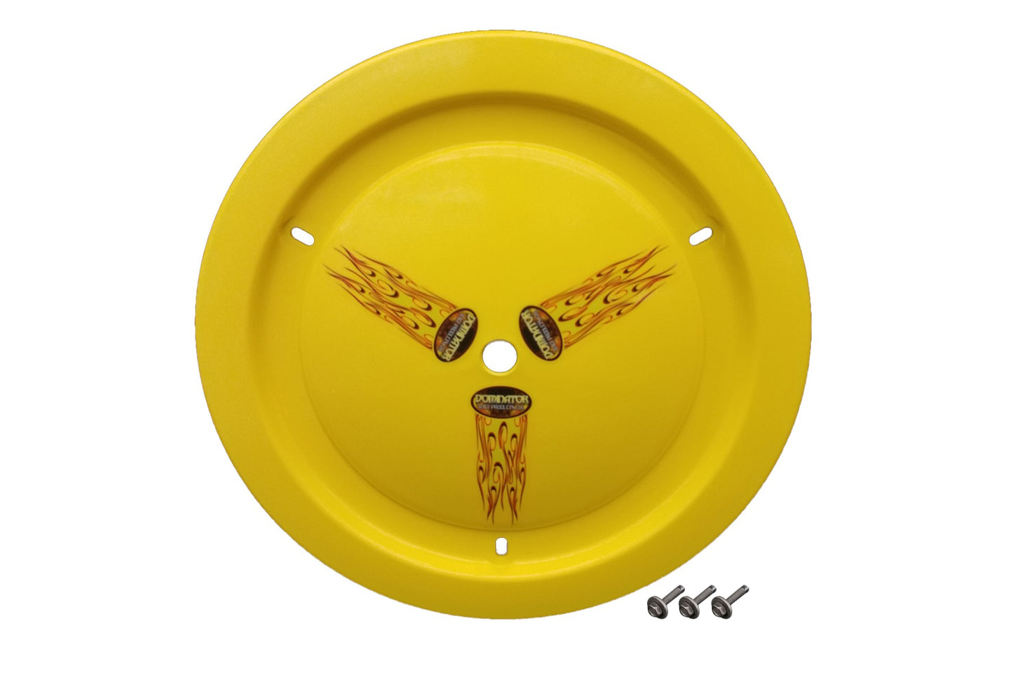 Dominator Racing Products Wheel Cover Bolt-On Yellow Real Style DOM1006-B-YE