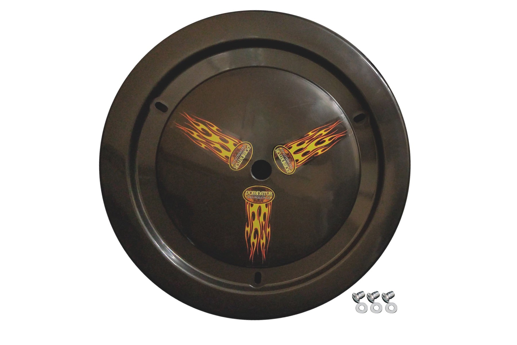 Dominator Racing Products Wheel Cover Dzus-On Black Real Style DOM1006-D-BK