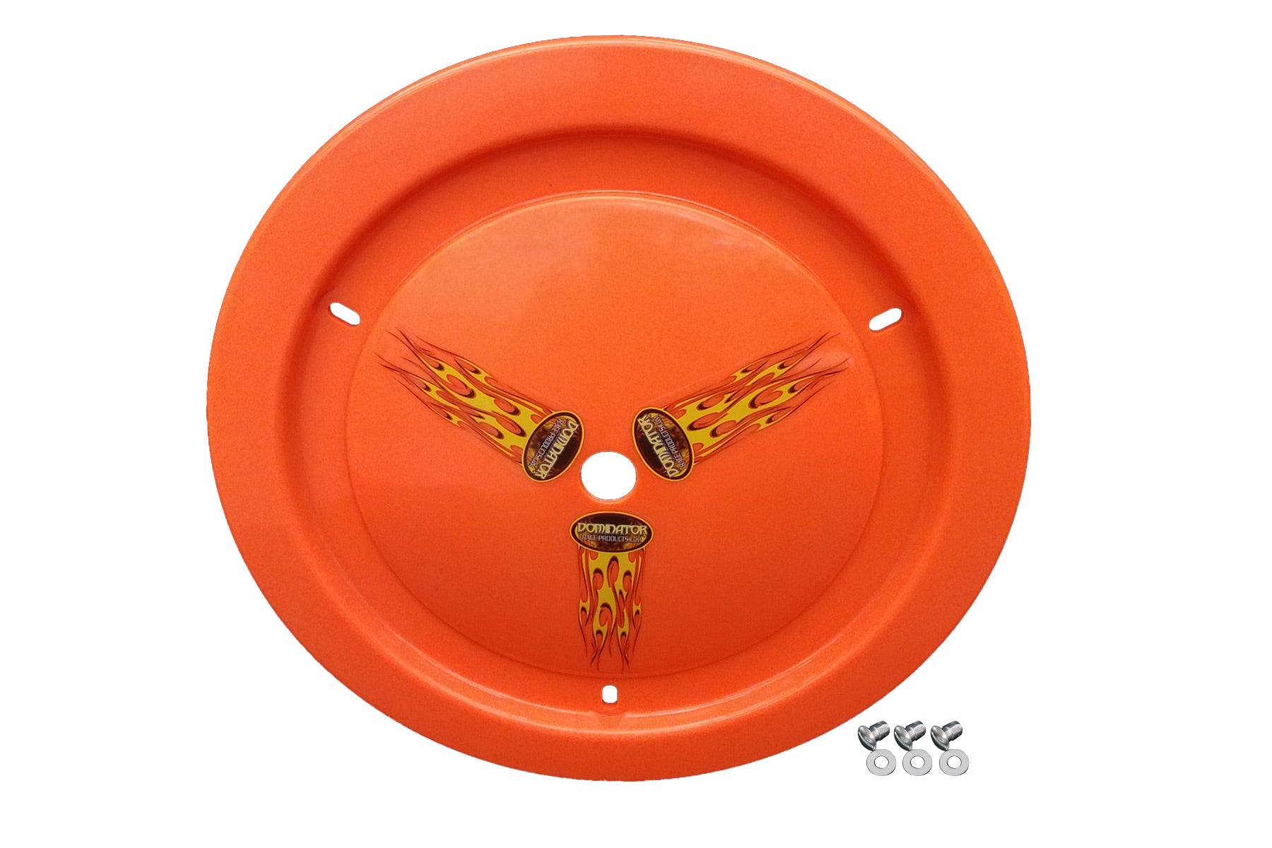 Dominator Racing Products Wheel Cover Dzus-On Fluo Orange Real Style DOM1006-D-FOR