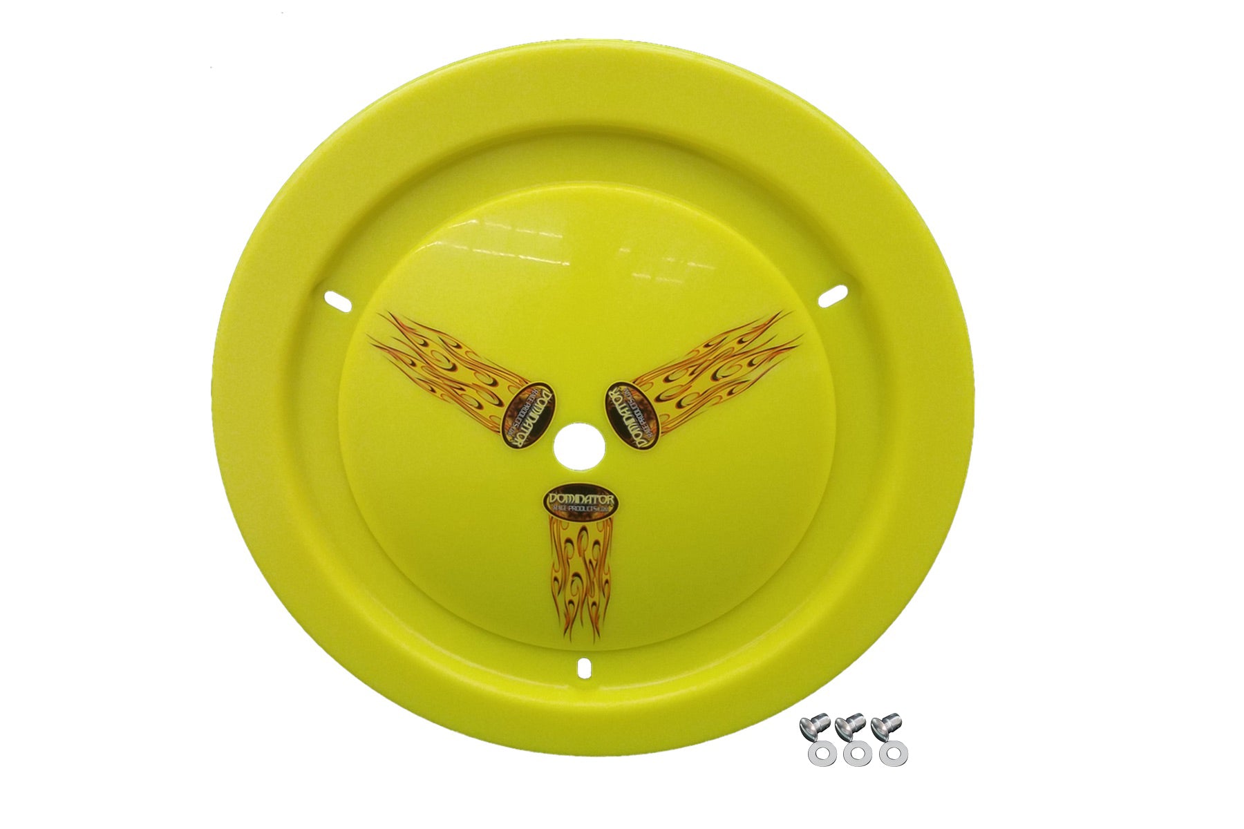 Dominator Racing Products Wheel Cover Dzus-On Fluo Yellow Real Style DOM1006-D-FYE