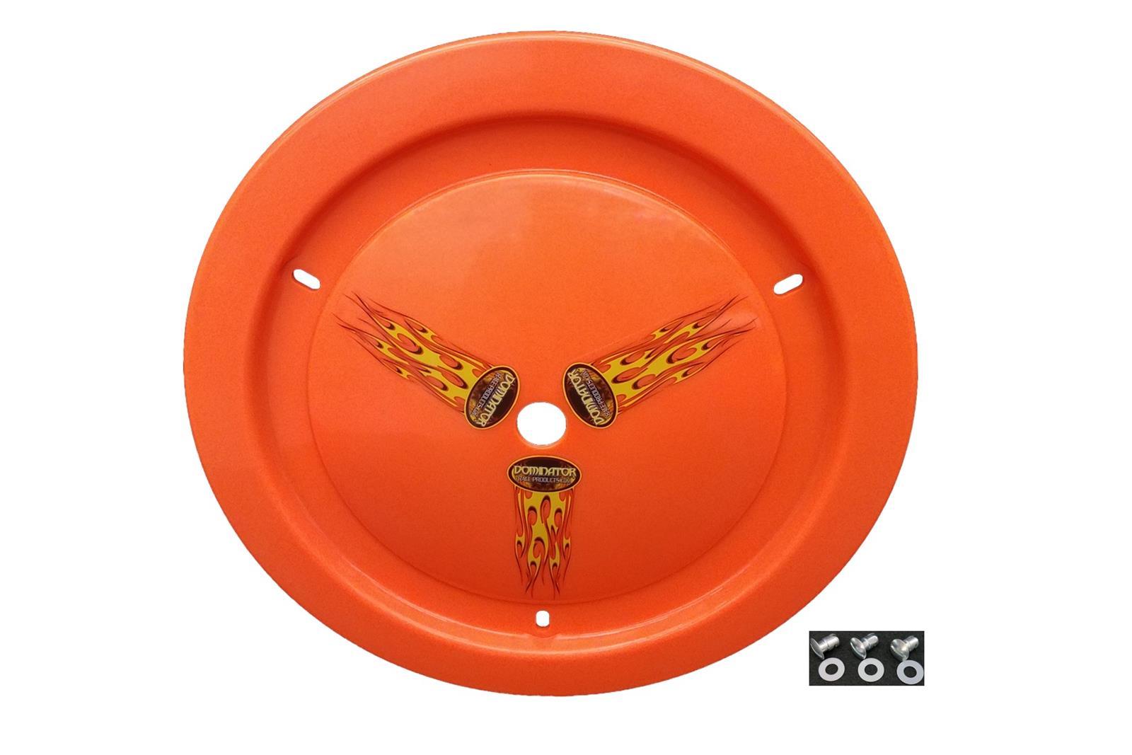 Dominator Racing Products Wheel Cover Dzus-On Orange Real Style DOM1006-D-OR