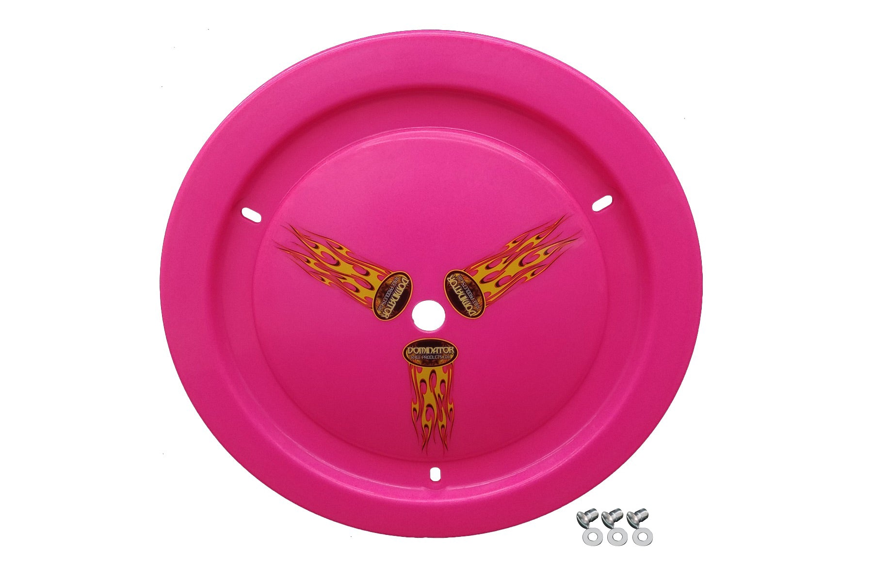 Dominator Racing Products Wheel Cover Dzus-On Pink Real Style DOM1006-D-PK