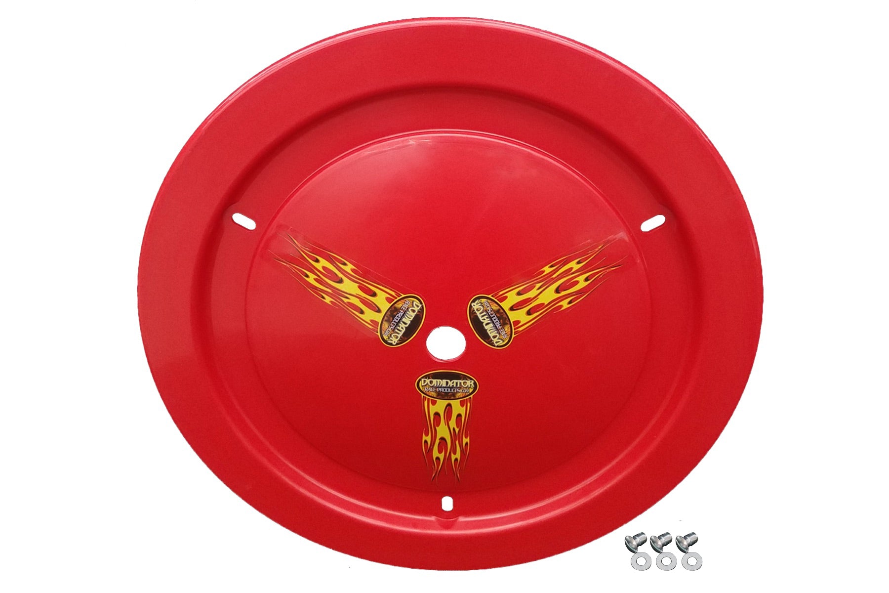 Dominator Racing Products Wheel Cover Dzus-On Red Real Style DOM1006-D-RD