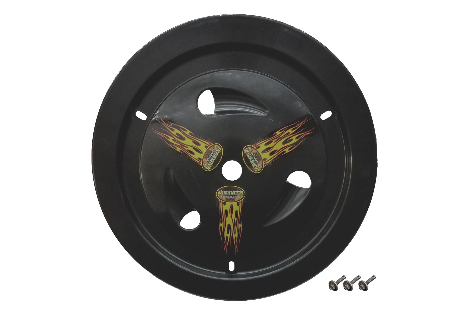 Dominator Racing Products Wheel Cover Bolt-On Black Real Style DOM1007-B-BK