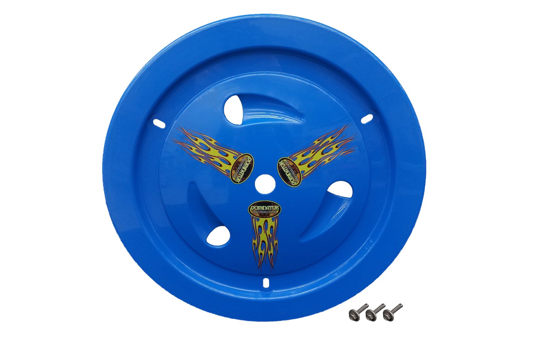 Dominator Racing Products Wheel Cover Bolt-On Blue Real Style DOM1007-B-BL