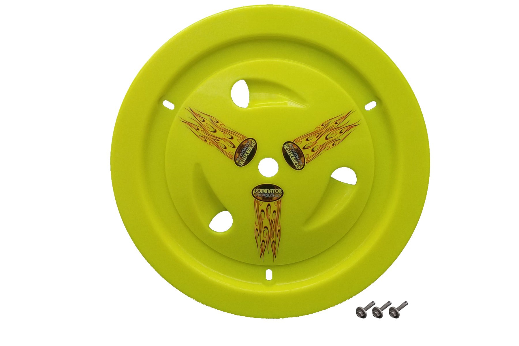 Dominator Racing Products Wheel Cover Bolt-On Fluo Yellow Real Style DOM1007-B-FYE