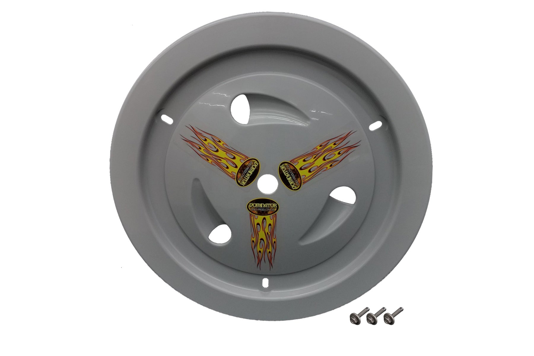 Dominator Racing Products Wheel Cover Bolt-On Gray Real Style DOM1007-B-GRY