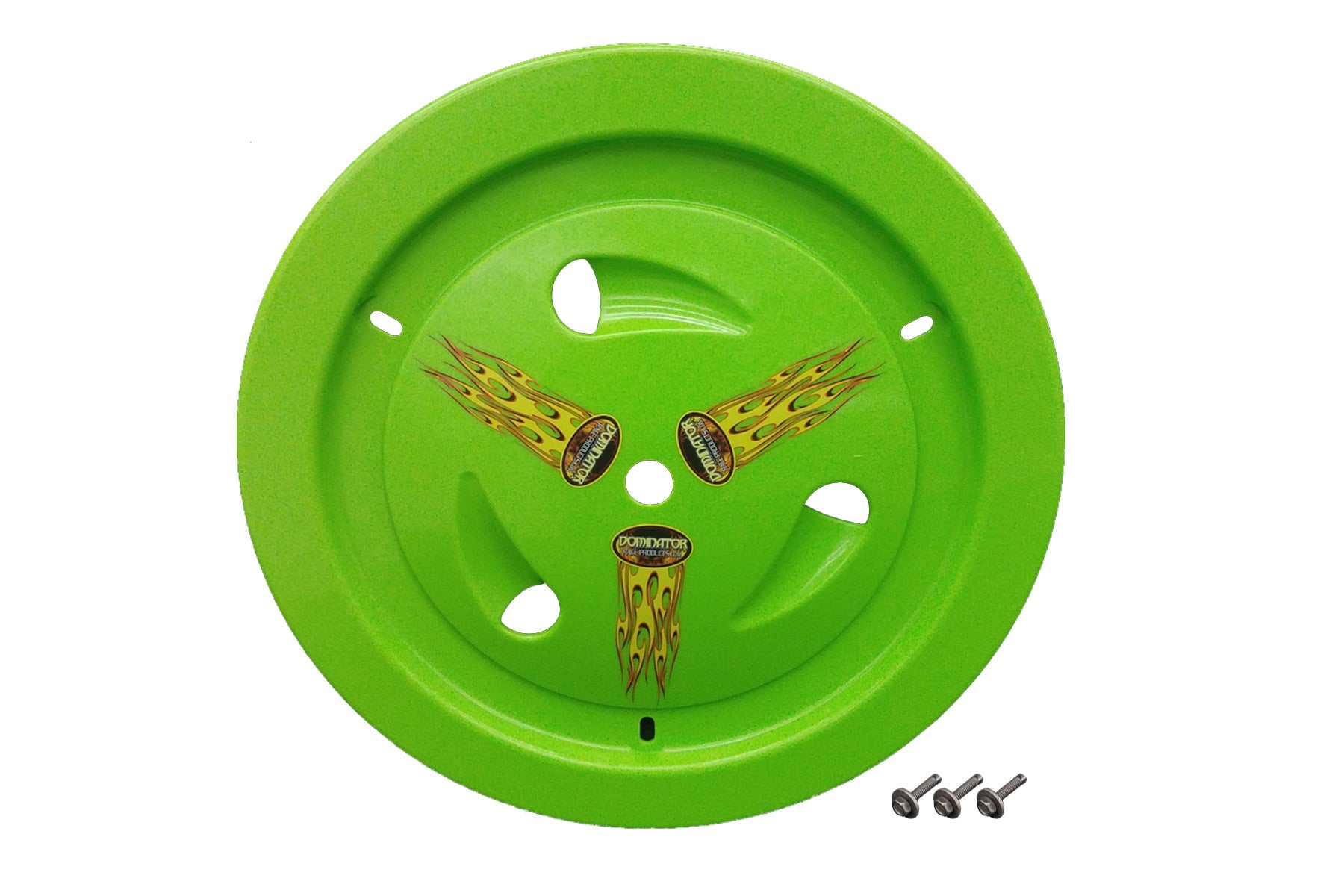 Dominator Racing Products Wheel Cover Bolt-On Xtr Green Real Style DOM1007-B-XG