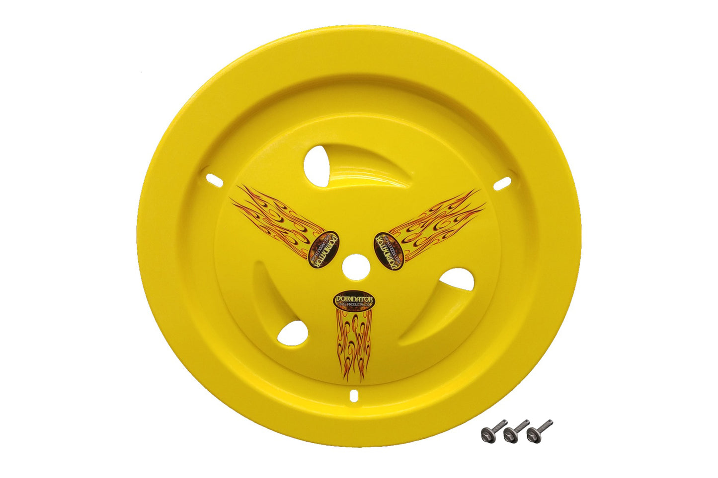 Dominator Racing Products Wheel Cover Bolt-On Yellow Real Style DOM1007-B-YE