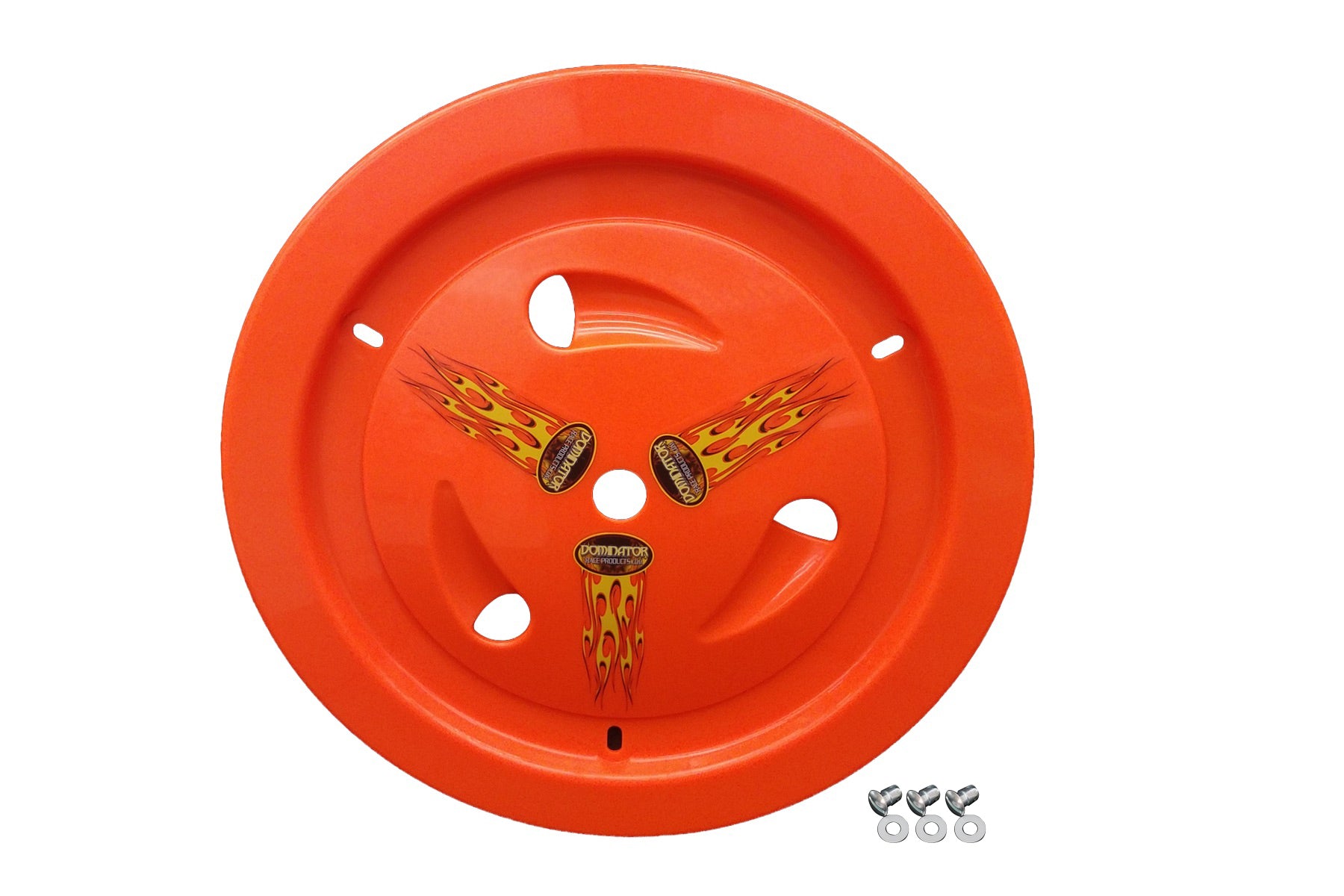 Dominator Racing Products Wheel Cover Dzus-On Fluo Orange Real Style DOM1007-D-FOR