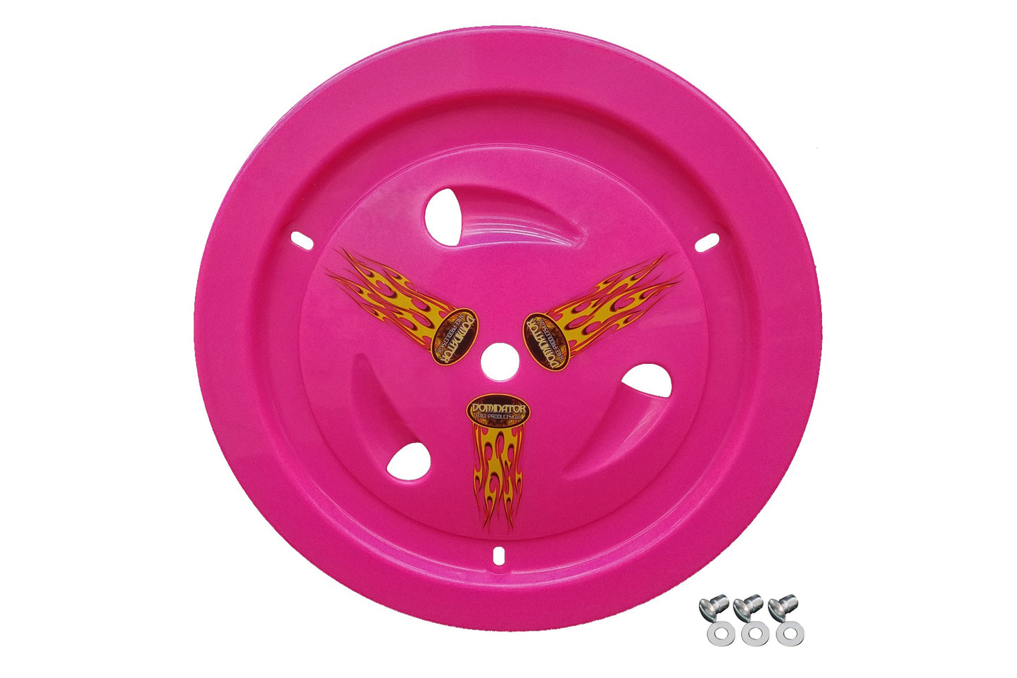 Dominator Racing Products Wheel Cover Dzus-On Pink Real Style DOM1007-D-PK