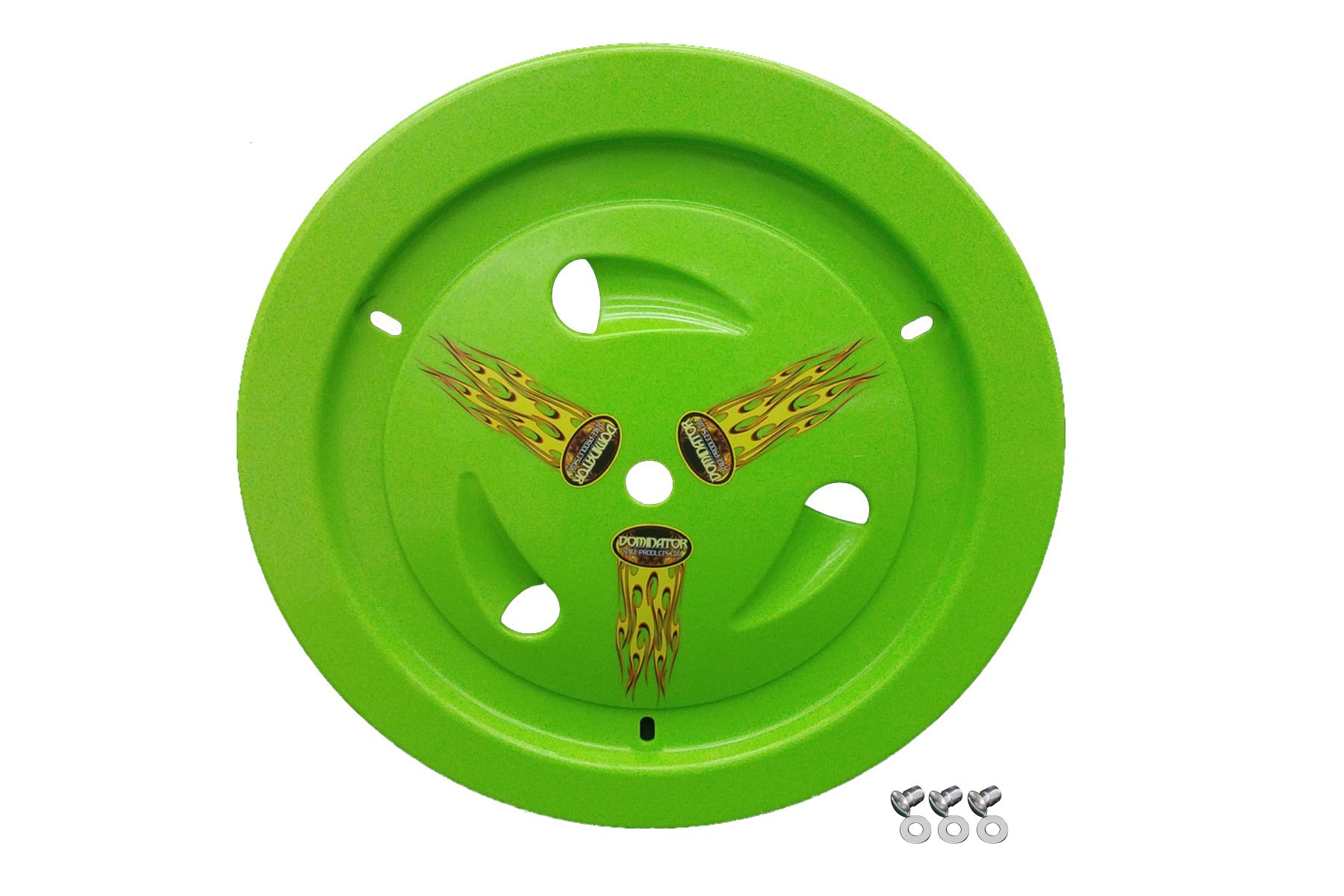 Dominator Racing Products Wheel Cover Dzus-On Xtr Green Real Style DOM1007-D-XG