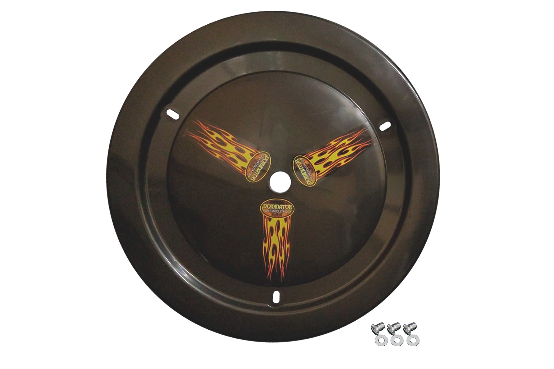 Dominator Racing Products Wheel Cover Dzus-On Black DOM1012-D-BK