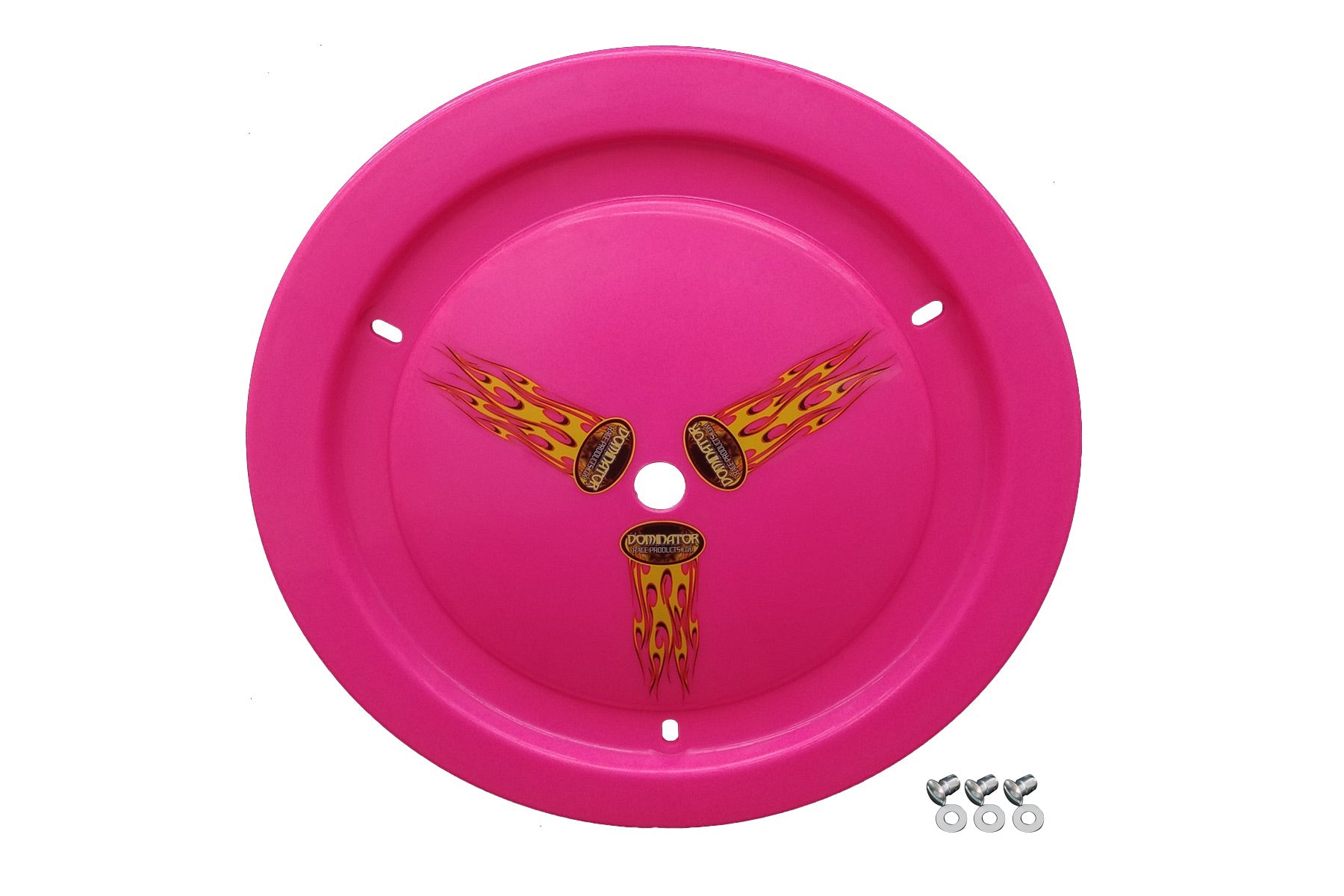 Dominator Racing Products Wheel Cover Dzus-On Pink DOM1012-D-PK