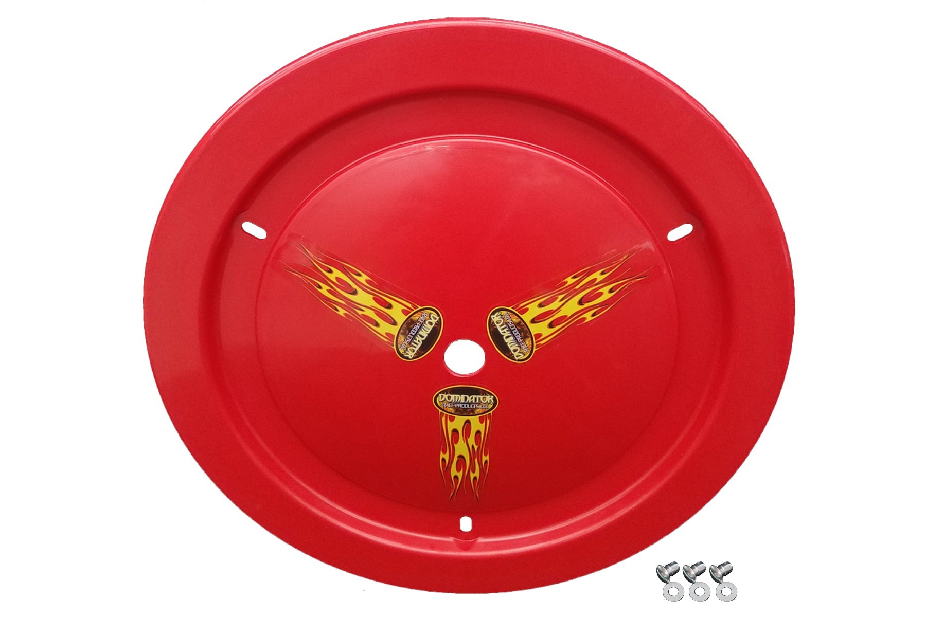 Dominator Racing Products Wheel Cover Dzus-On Red DOM1012-D-RD