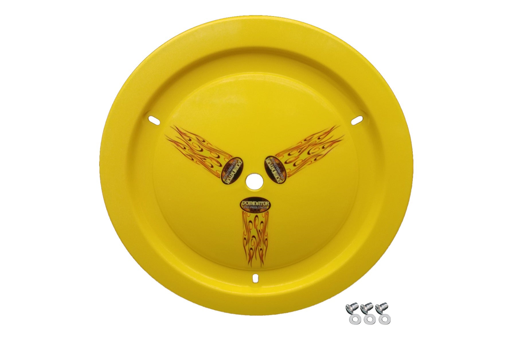 Dominator Racing Products Wheel Cover Dzus-On Yellow DOM1012-D-YE