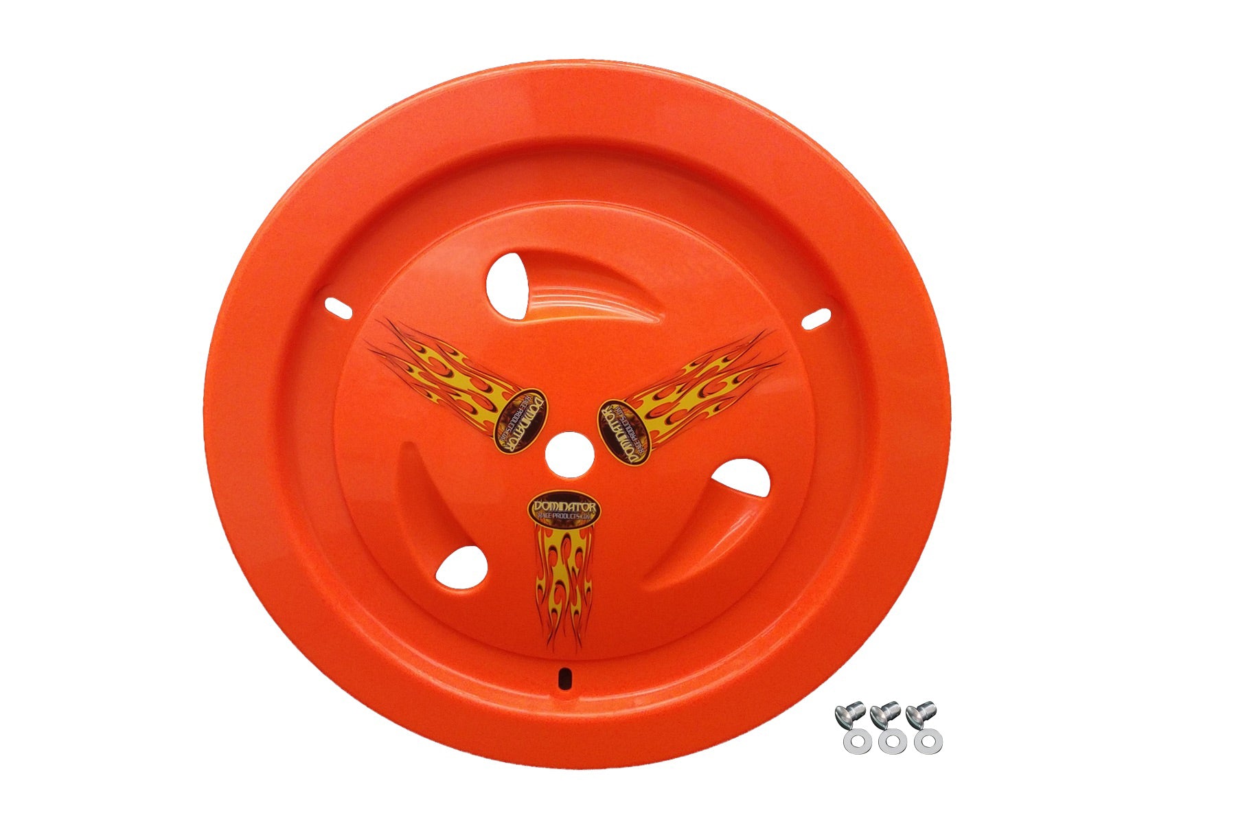 Dominator Racing Products Wheel Cover Dzus-On Fluo Orange DOM1013-D-FOR