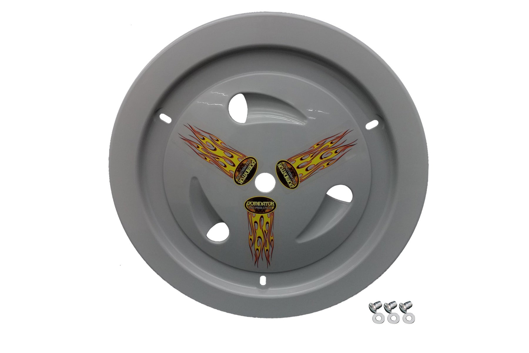 Dominator Racing Products Wheel Cover Dzus-On Gray DOM1013-D-GRY