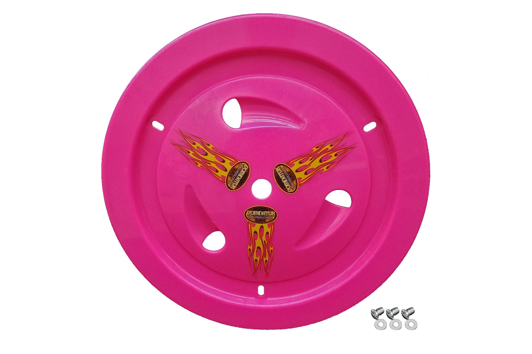 Dominator Racing Products Wheel Cover Dzus-On Pink DOM1013-D-PK