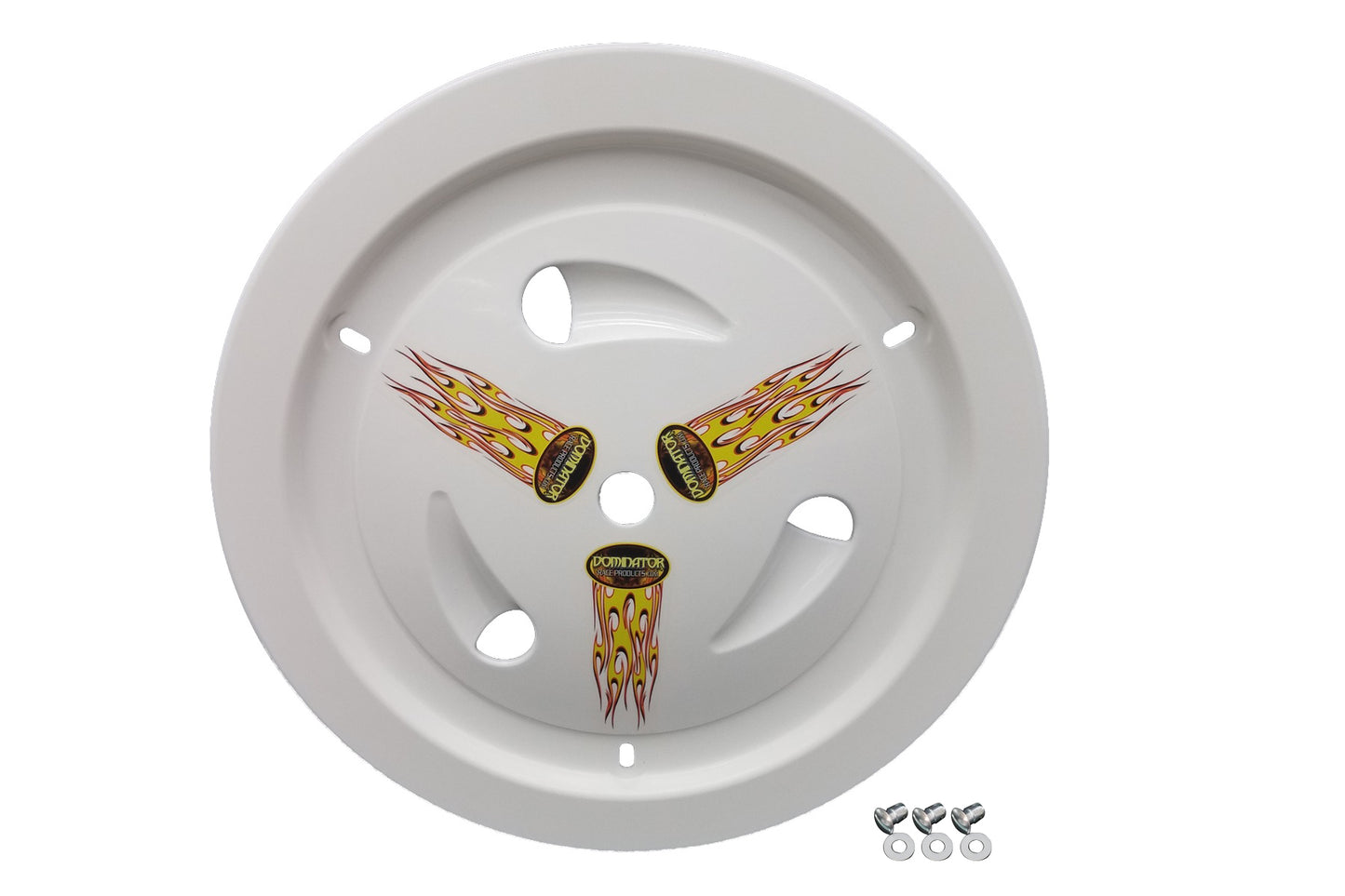 Dominator Racing Products Wheel Cover Dzus-On White DOM1013-D-WH