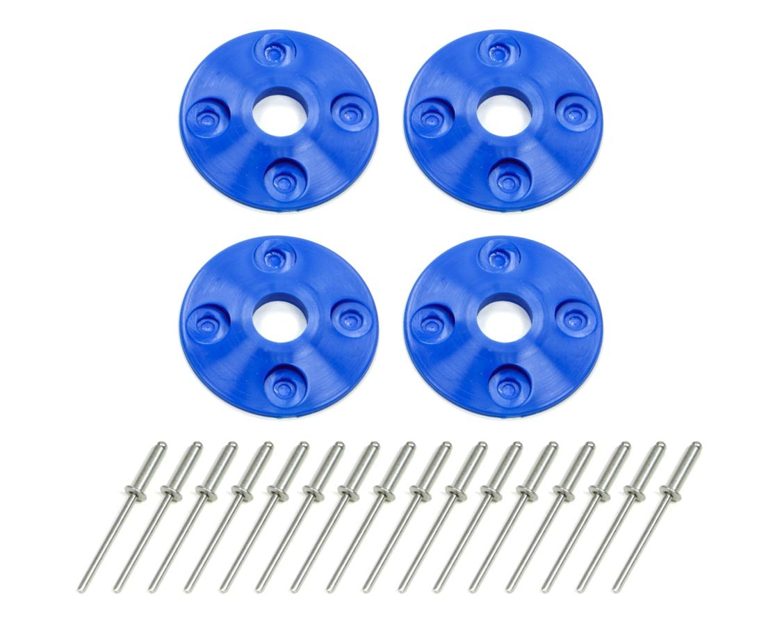 Dominator Racing Products Scuff Plate Plastic 4pk Blue DOM1202-BL