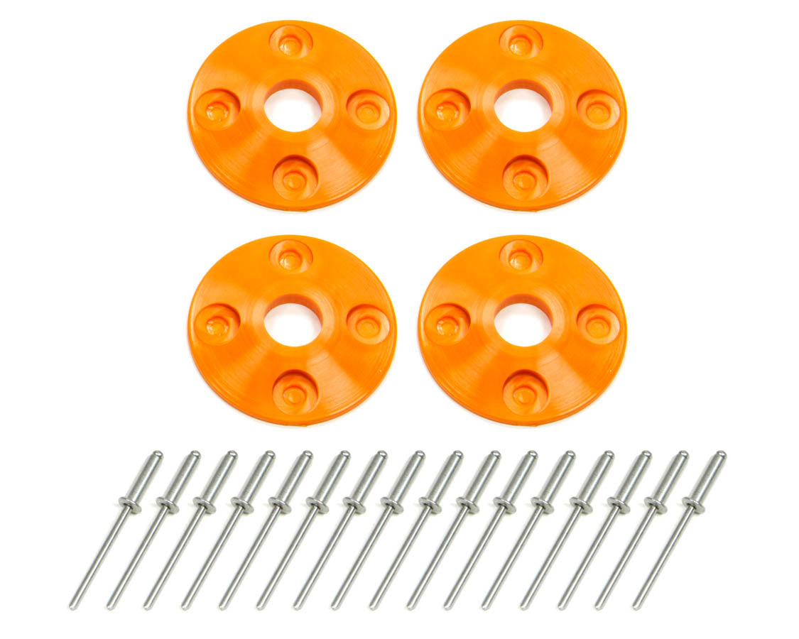 Dominator Racing Products Scuff Plate Plastic 4pk Orange DOM1202-OR