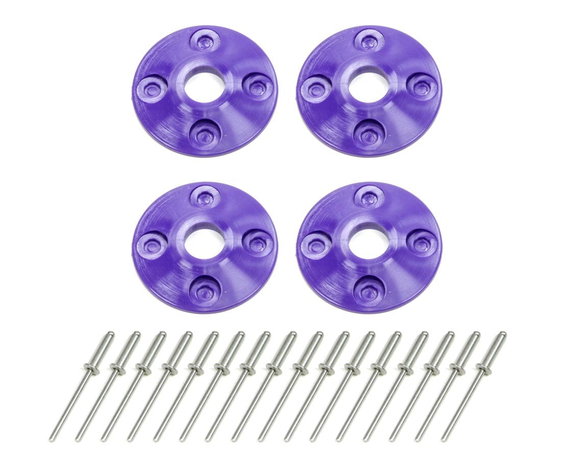 Dominator Racing Products Scuff Plate Plastic 4pk Purple DOM1202-PU