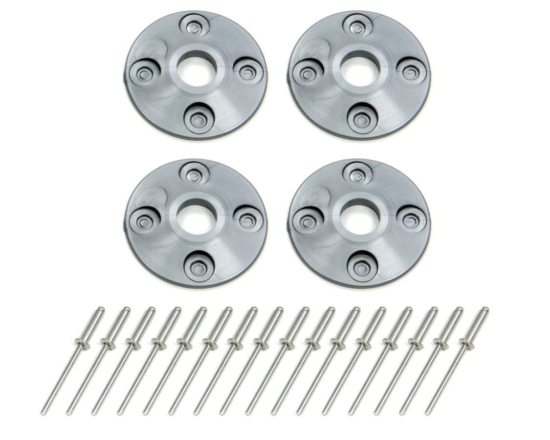 Dominator Racing Products Scuff Plate Plastic 4pk Silver DOM1202-SIL