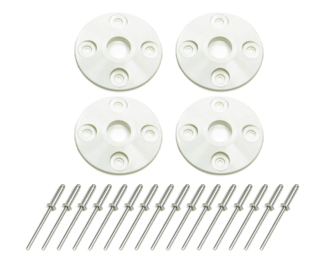 Dominator Racing Products Scuff Plate Plastic 4pk White DOM1202-WH