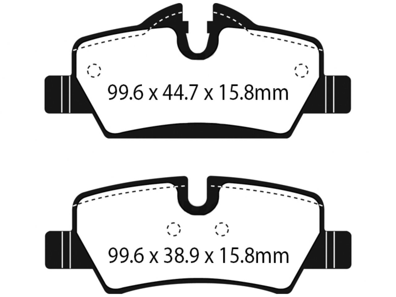 EBC 14+ Mini Hardtop 1.5 Turbo Cooper Yellowstuff Rear Brake Pads