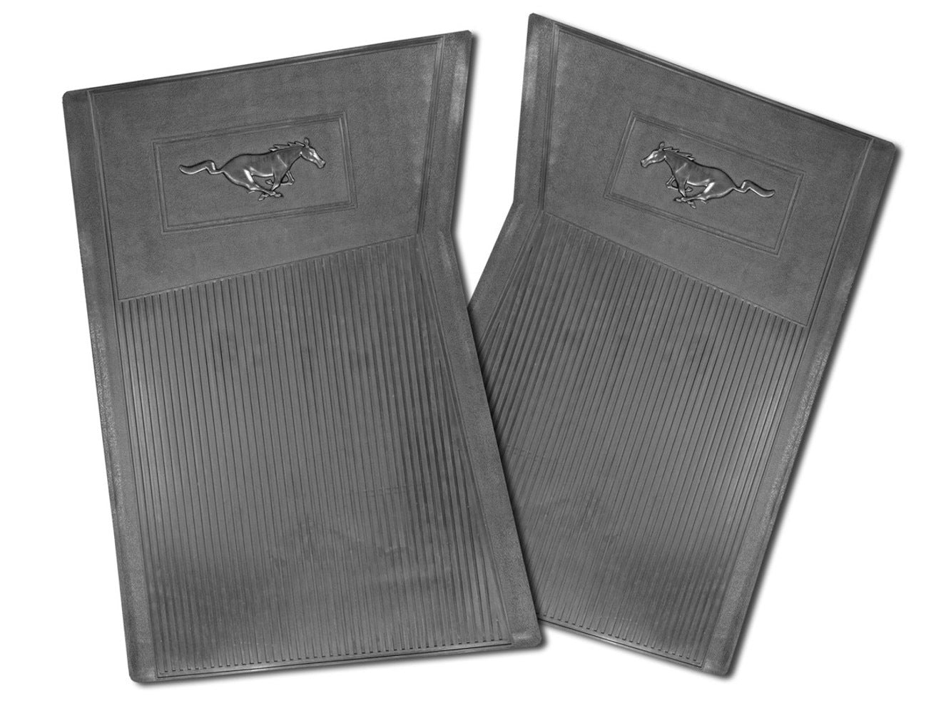 Drake Automotive Group 65-66 Mustang Pony Floor Mats Black DRAC5ZZ-6513086-BK