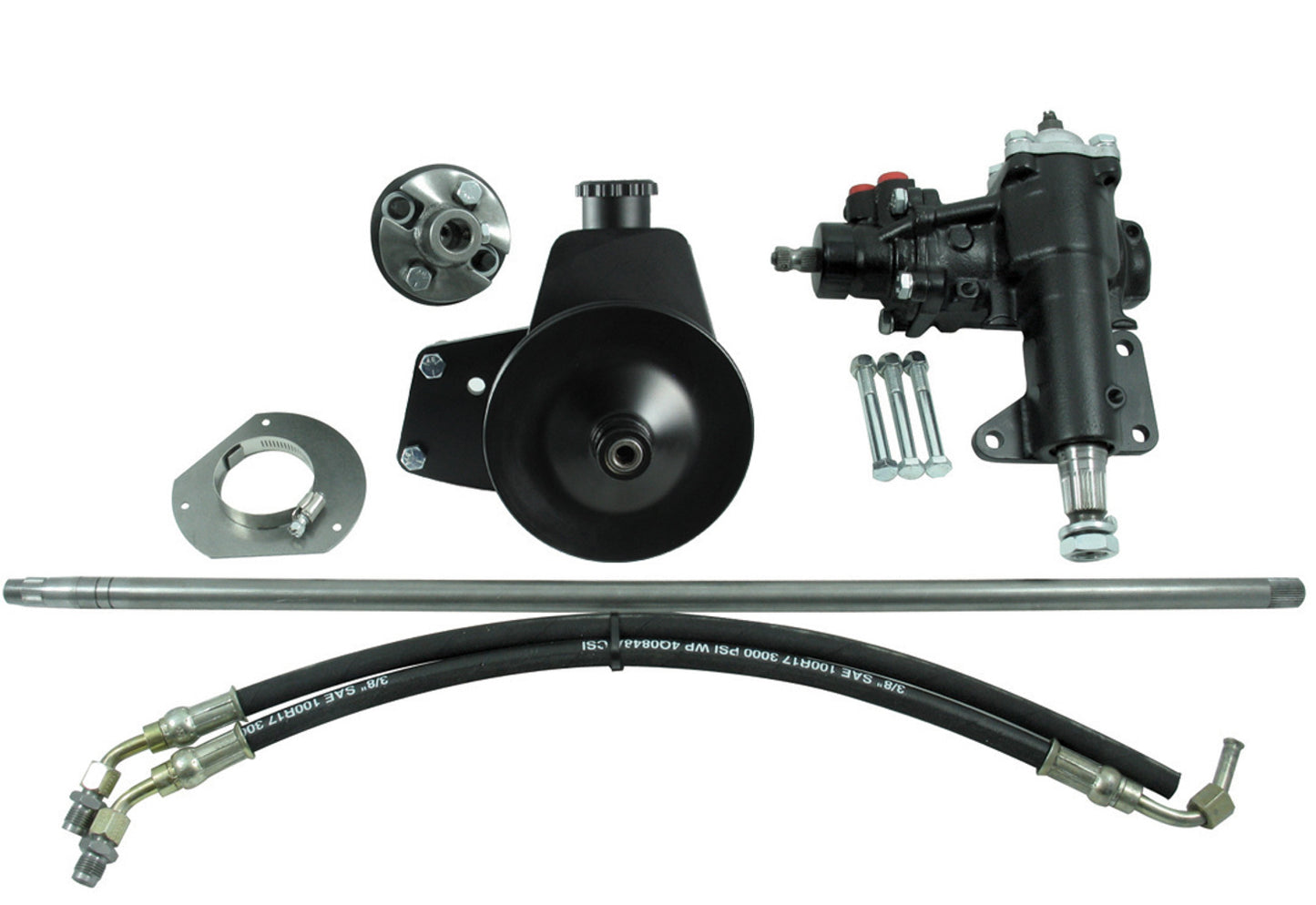 Drake Automotive Group 64-67 Ford V8 Power Steering Conversion KIt DRAC5ZZ-MS-PS-CK