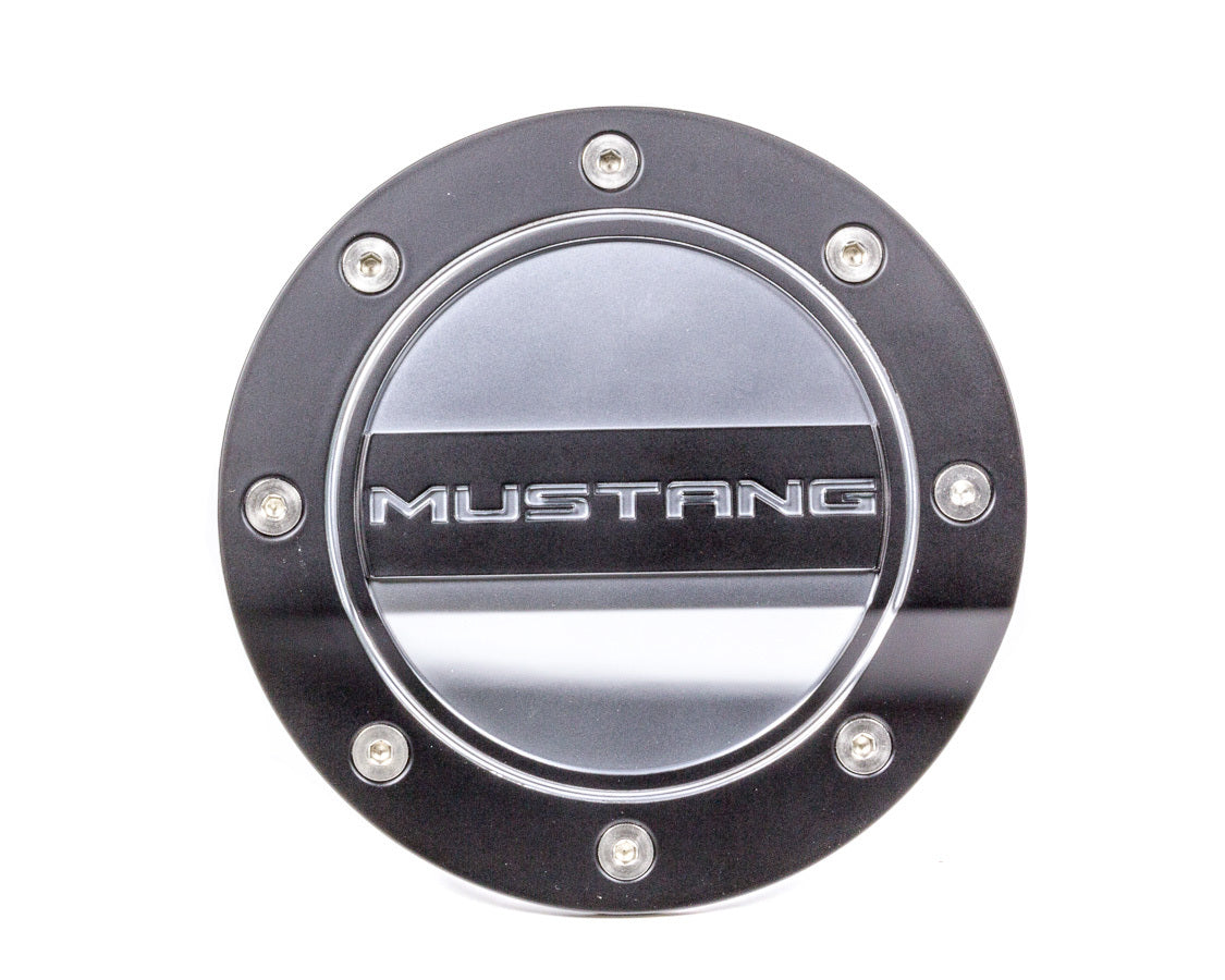 Drake Automotive Group Fuel Door Mustang Black/ Silver 15-  Mustang DRAFR3Z-6640526-MB