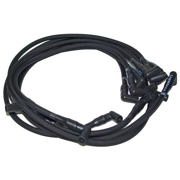 Performance Distributors Live Wires BBC Under Headers HEI 90 Deg Black DUIC9055BK