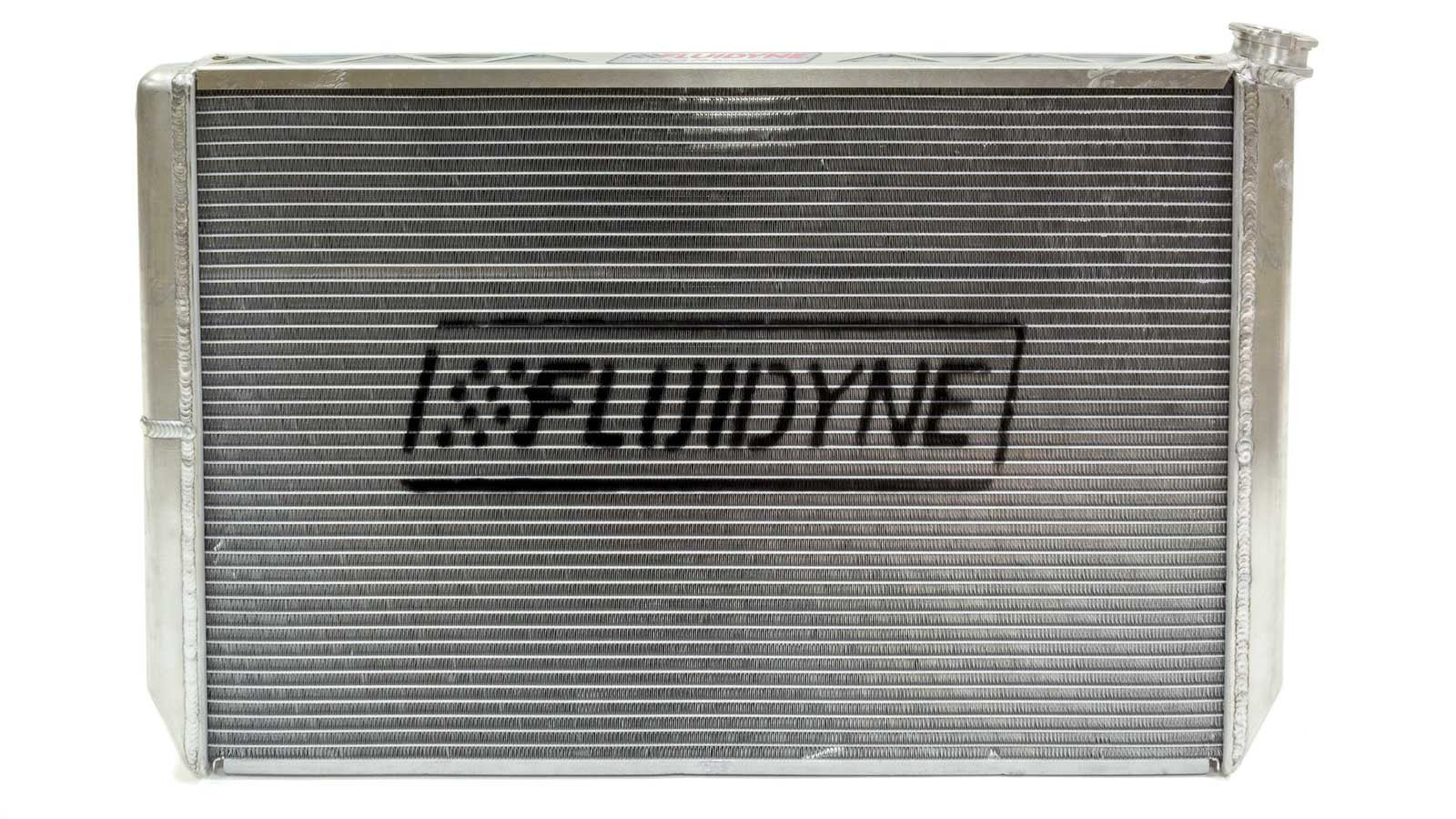 Fluidyne Radiator Dbl Pass w/Oil Cooler & Fan 29in x 18in DUNFRP20-SLM-CM